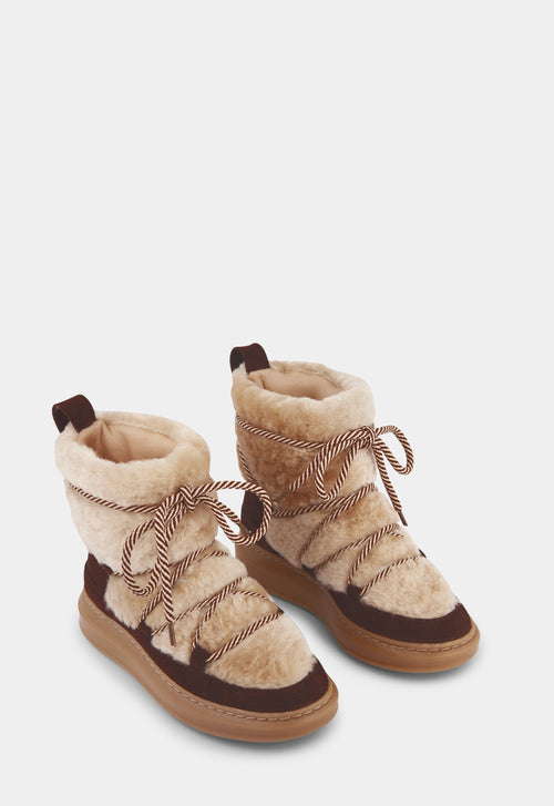 Ivylee Copenhagen Lacey Snow Boots Beige