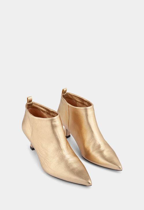 Ivylee Copenhagen Anna Metallic Heeled Boots Gold