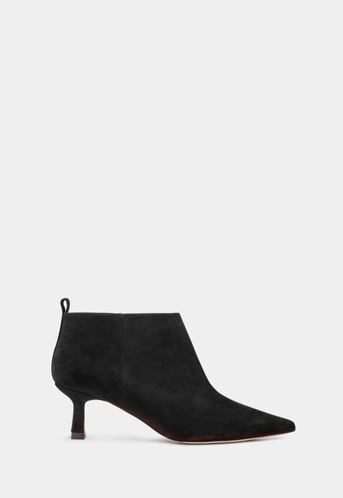 Ivylee Copenhagen Anna Suede Heeled Boots Black