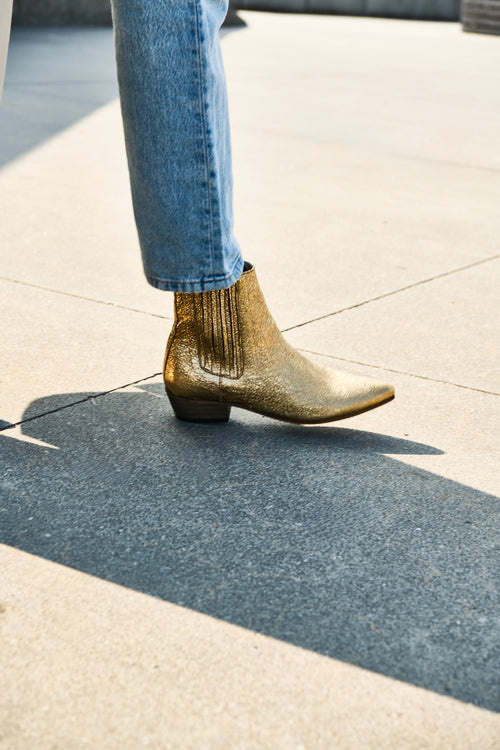 Ivylee Copenhagen Bailey Ankle Boot Gold