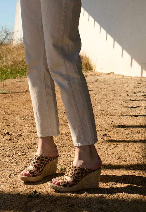 Ivylee Copenhagen Bella Wedge Sandals Leopard