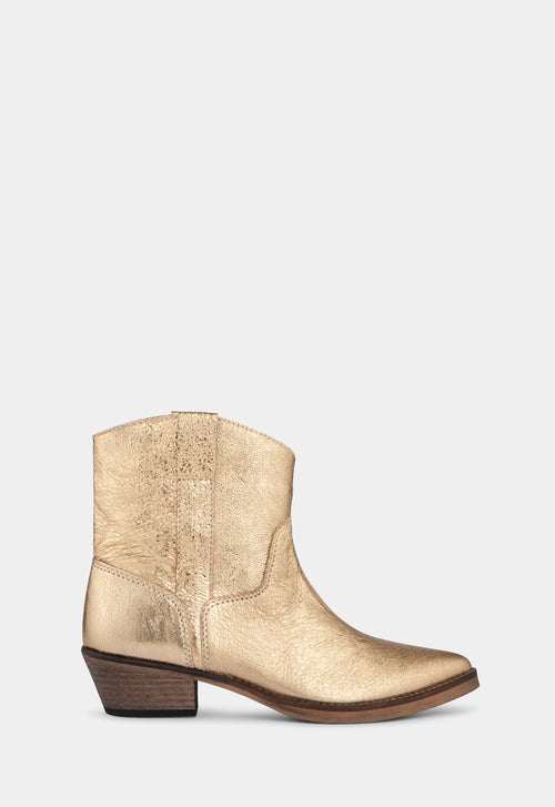 Ivylee Copenhagen Corrie Metallic Ankle Boot Gold