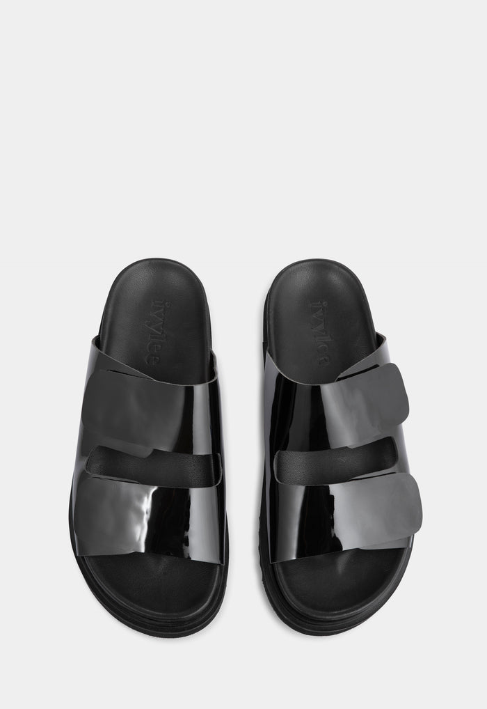 Dawn Slide in Patent Black Dawn Slide in Patent Black