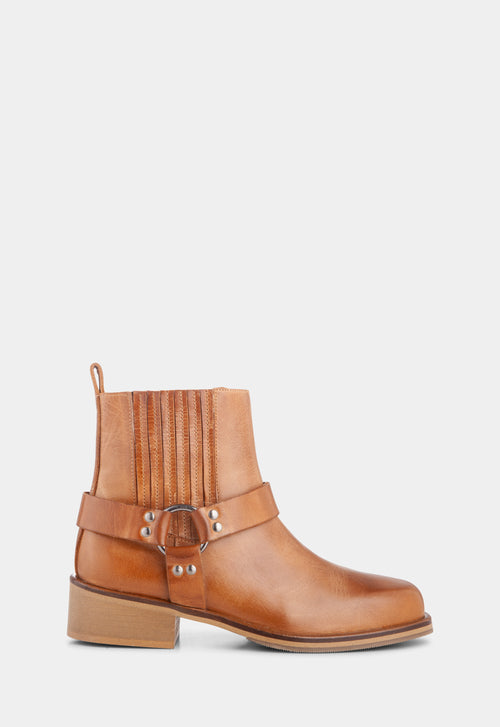 Ivylee Copenhagen Jade Escuvado Ankle Boot Dark Tan