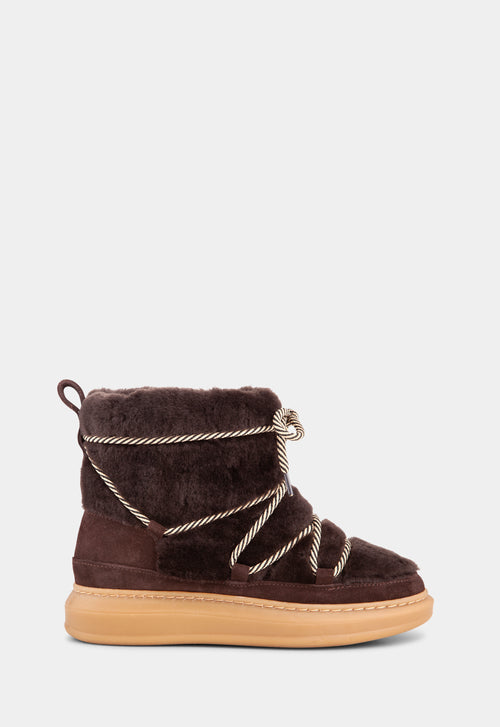 Ivylee Copenhagen Lacey Snow Boots Dark Brown