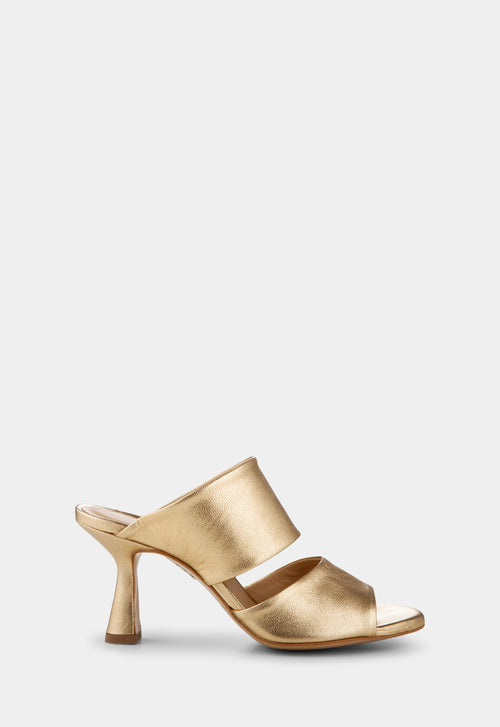 Ivylee Copenhagen Marilyn Metallic Stiletto Mule Gold