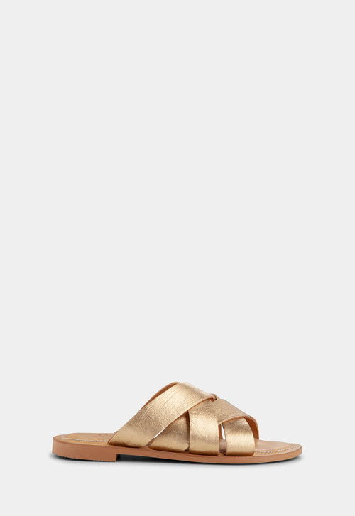 Ivylee Copenhagen Nova Metallic Sandals Gold