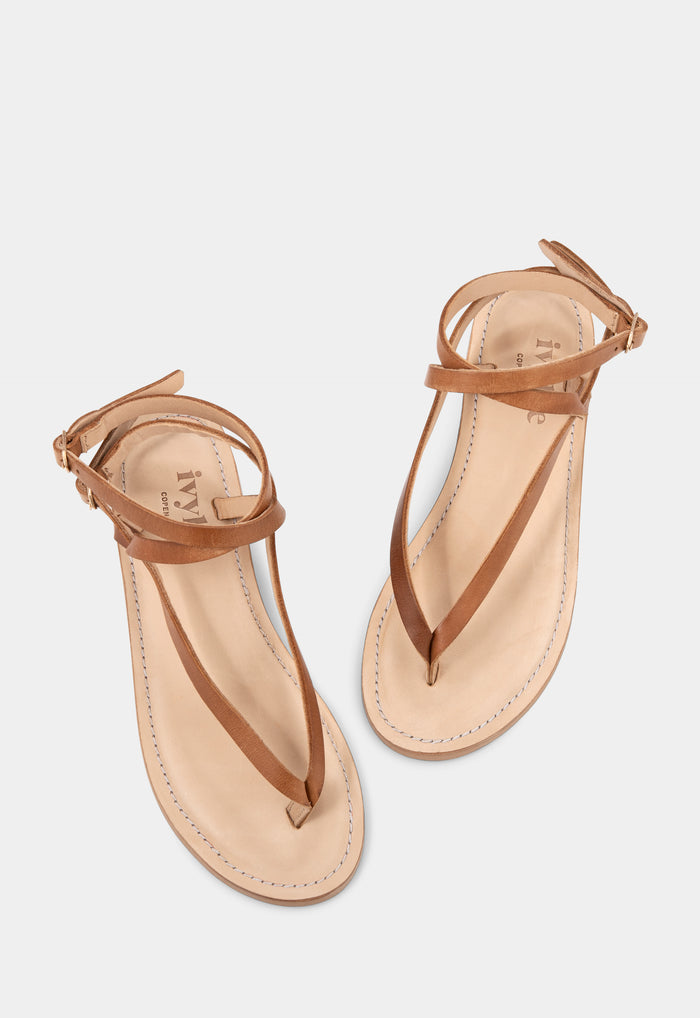 Olive Sandal in Dark Tan Olive Sandal in Dark Tan