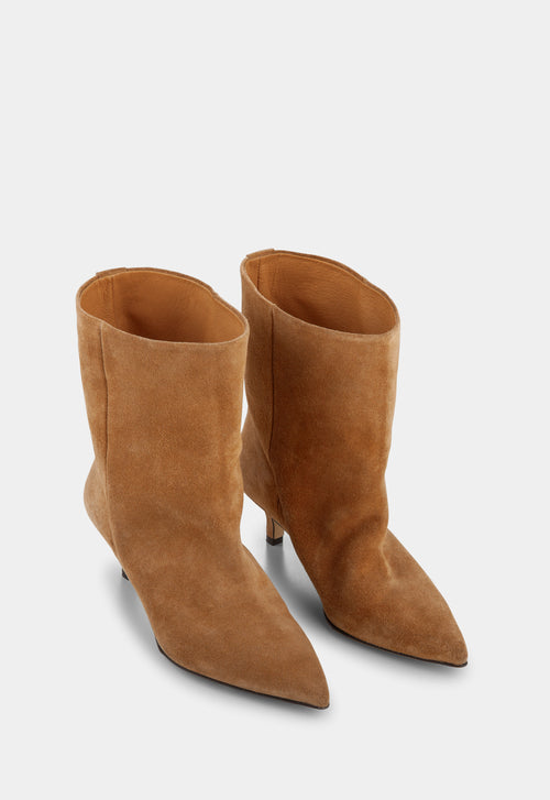 Ivylee Copenhagen Sara Heeled Boots Dark Tan