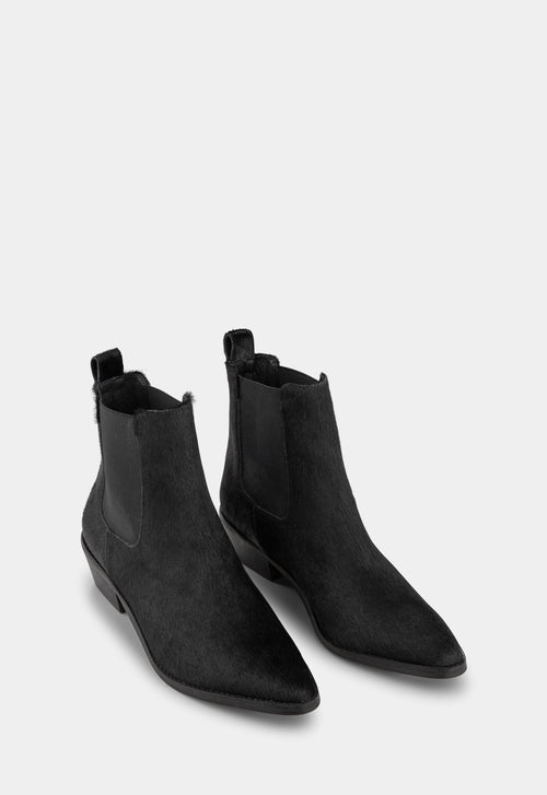 Ivylee Copenhagen Stella Calf Hair Ankle Boot Black